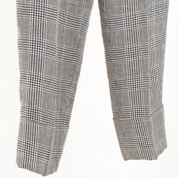 Brunello Cucinnelli SS/19 Beige & Black Linen Check Trousers - Picture 6 of 16